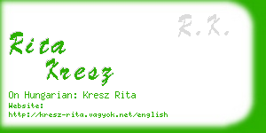 rita kresz business card